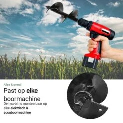 MaatWorkz - Grondboor - 25 CM - Boormachine - Bollenplanter - Moestuin - Palenboor - Boor - Tuin 16 MaatWorkz - Grondboor - 25 CM - Boormachine - Bollenplanter - Moestuin - Palenboor - Boor - Tuin -Tuingereedschap Serie Winkel 1200x1200 481