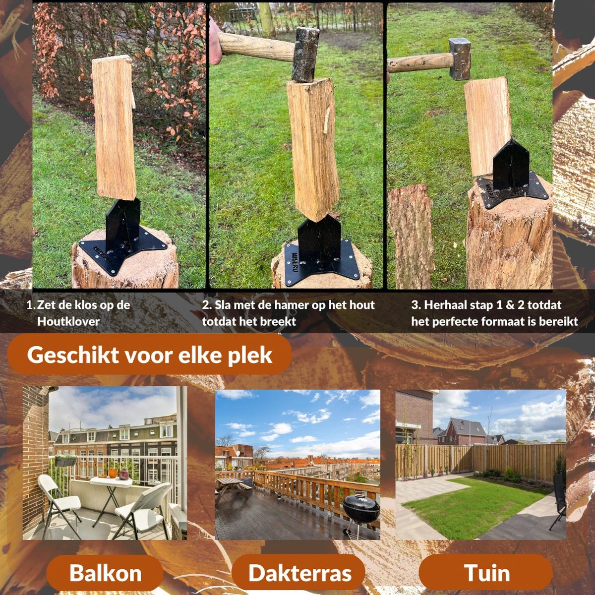Miseru Houtklover – Geen Bijl Nodig – No Axe - Houtsplijter – Houtkliever – HANDMADE In Holland - Houtklover Voor Aanmaakhout – Metaal 10 Miseru Houtklover – Geen Bijl Nodig – No Axe - Houtsplijter – Houtkliever – HANDMADE In Holland - Houtklover Voor Aanmaakhout – Metaal - Afbeelding 8