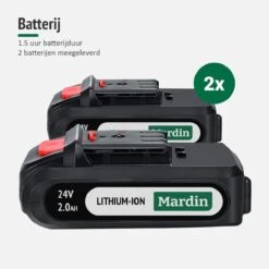 Mardin Mini Kettingzaag - Snoeizaag - Kettingzaag - Kettingzaag Electrisch Met 2 Accu - Inclusief Koffer - 1 Extra Accu - Rood -Tuingereedschap Serie Winkel 1200x1200 594
