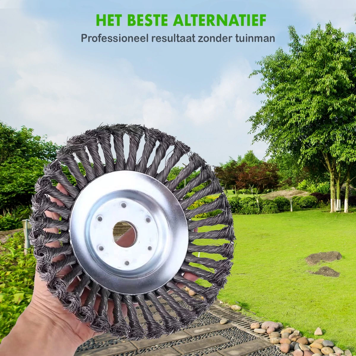 Merkloos SlimShop Onkruidborstel - Bosmaaier Grastrimmer - Onkruid - Onkruidkrabber - Voegenborstel - Onkruidverwijderaar - Max 10.000 Toerental P/m - 20CM 4 Merkloos SlimShop Onkruidborstel - Bosmaaier Grastrimmer - Onkruid - Onkruidkrabber - Voegenborstel - Onkruidverwijderaar - Max 10.000 Toerental P/m - 20CM - Afbeelding 2