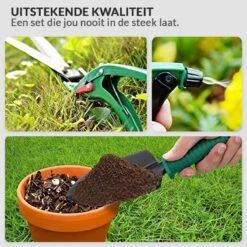 Tuinierset 10 Delig Met Complete Gereedschapskoffer Set Inclusief Tuinschaar, Handschep, Handhark, Plantenspuit, Haakvormige Voegenkrabber, Bloemenschepje, Bloemenschaar, Grasschaar En Heggenschaar -Tuingereedschap Serie Winkel 1200x1200 818