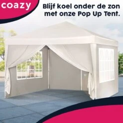 Waterdichte Partytent 3x3 Meter Opvouwbaar Met Zijwanden- Paviljoen Met Zijpanelen - Easy Up - Pop-up Tent Met Haringen, Touw En Anti Slip Poten -Tuingereedschap Serie Winkel 1200x1200 875
