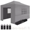 LifeGoods Partytent - 3x4.5 M - Zijwanden - Easy Up - Opvouwbaar - Waterdicht - Draagtas Met Wieltjes - Donkergrijs -Tuingereedschap Serie Winkel 1200x1200 892