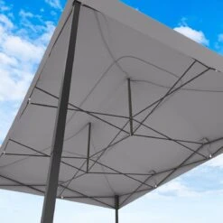 LifeGoods Partytent - 3x4.5 M - Zijwanden - Easy Up - Opvouwbaar - Waterdicht - Draagtas Met Wieltjes - Donkergrijs -Tuingereedschap Serie Winkel 1200x1200 899