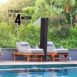 MaxxGarden Parasolhoes - Afdekhoes Voor Zweefparasol - Beschermhoes - 200-400 Cm - Met Rits En Trekkoord - Zwart -Tuingereedschap Serie Winkel 1200x1200 935