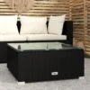 VidaLife Tuintafel 60x60x30 Cm Poly Rattan En Glas Zwart -Tuingereedschap Serie Winkel 1200x1200 971