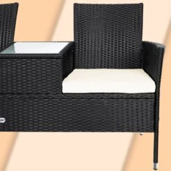 Casaria Polyrattan Tuinbank - Incl. Kussen - 143x55x88 Cm Zwart 20 Casaria Polyrattan Tuinbank - Incl. Kussen - 143x55x88 Cm Zwart -Tuingereedschap Serie Winkel 1200x1200 984