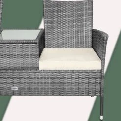 Casaria Polyrattan Tuinbank - Incl. Tafel & Kussens 7 Cm - Grijs 20 Casaria Polyrattan Tuinbank - Incl. Tafel & Kussens 7 Cm - Grijs -Tuingereedschap Serie Winkel 1200x1200 989