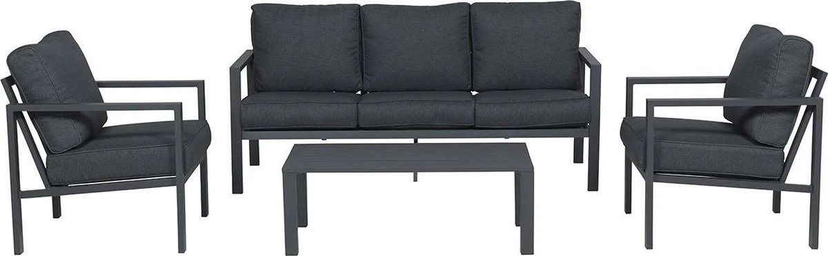 Garden Impressions Durban Loungeset - 4-delig - Zwart 3 Garden Impressions Durban Loungeset - 4-delig - Zwart