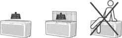 Keter Samoa Opbergbox - 270 L - 117x45x57 Cm - Grafiet -Tuingereedschap Serie Winkel 1200x374