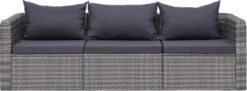 VidaXL 3-delige Loungeset Met Kussens Poly Rattan Grijs -Tuingereedschap Serie Winkel 1200x442 2