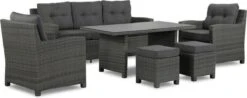 New Castle Stoel-bank Dining Loungeset 6-delig Antraciet -Tuingereedschap Serie Winkel 1200x475