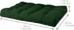 Beautissu Style – Palletkussen Set – 1x Zitkussen 120x80 Cm & 1x Rugkussen 120x40 Cm – Donker Groen -Tuingereedschap Serie Winkel 1200x494 2
