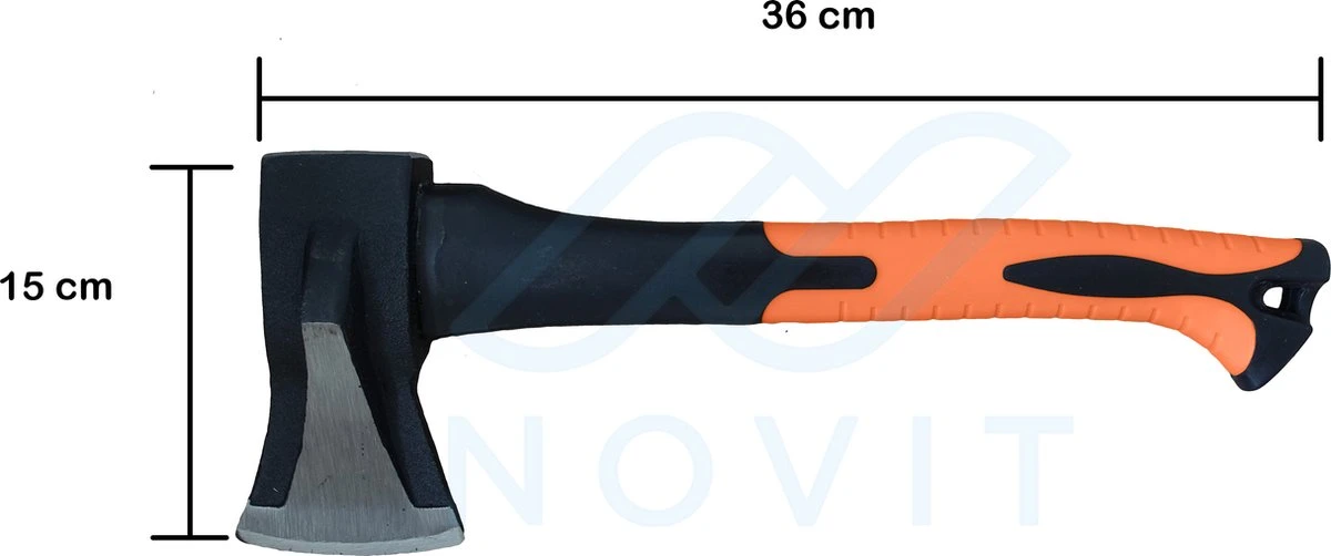 Novit Kloofbijl 1kg - Bijl Met Fiber Handvat - Handbijl - Hakbijl 8 Novit Kloofbijl 1kg - Bijl Met Fiber Handvat - Handbijl - Hakbijl - Afbeelding 6