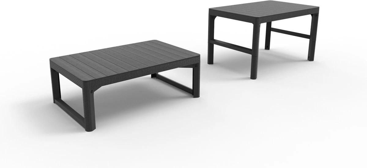 Allibert Lyon Tuintafel - 116x71,5x66/40 Cm - Grafiet 5 Allibert Lyon Tuintafel - 116x71,5x66/40 Cm - Grafiet - Afbeelding 3
