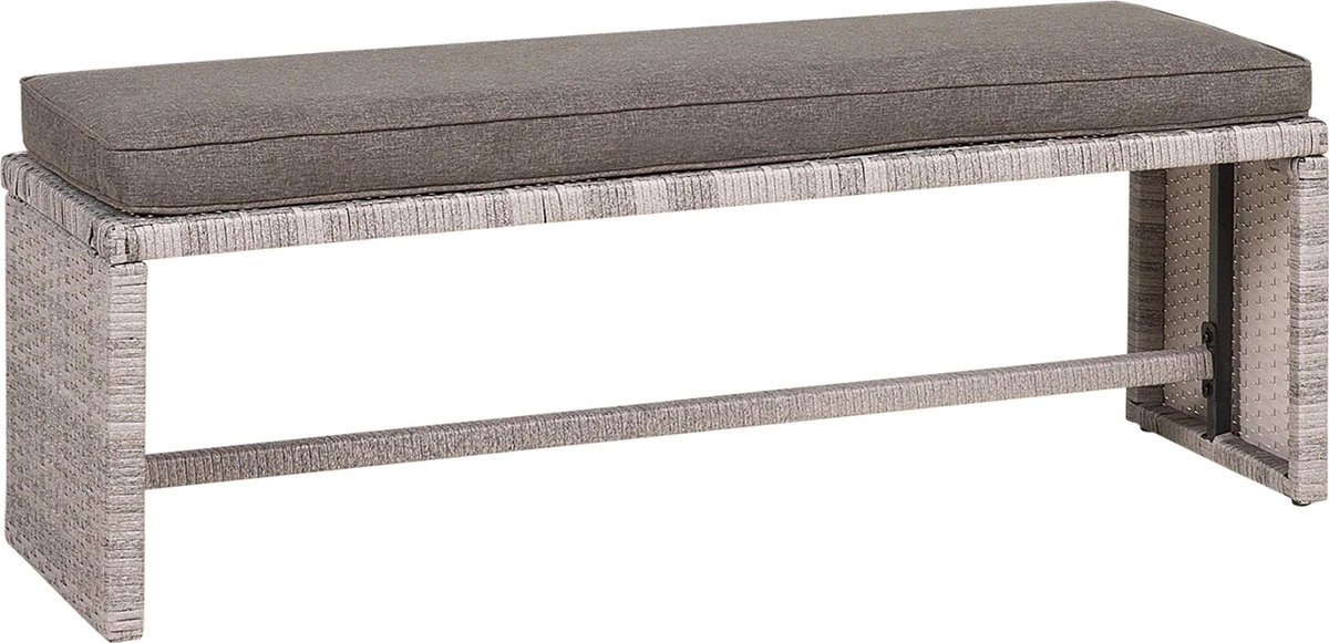 Beliani VITERBO - Loungeset Voor 8 - Grijs - PE Rotan 21 Beliani VITERBO - Loungeset Voor 8 - Grijs - PE Rotan - Afbeelding 19