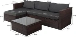 Loungebank Miko Bruin Tuin, Loungeset Buiten Wicker -Tuingereedschap Serie Winkel 1200x598 2