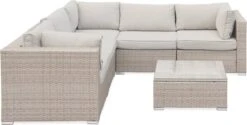 Alice's Garden Loungeset Napoli - 5 Plaatsen - Wicker - 6 Elementen - Beige/Beige -Tuingereedschap Serie Winkel 1200x609 2