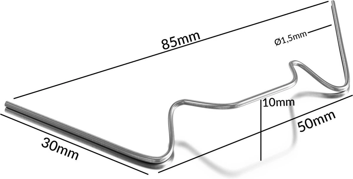 Deuba Kasklemmen RVS - 100 Stuks – Afmeting 85 X 30 X 1,5 Mm – Zilver 5 Deuba Kasklemmen RVS - 100 Stuks – Afmeting 85 X 30 X 1,5 Mm – Zilver - Afbeelding 3