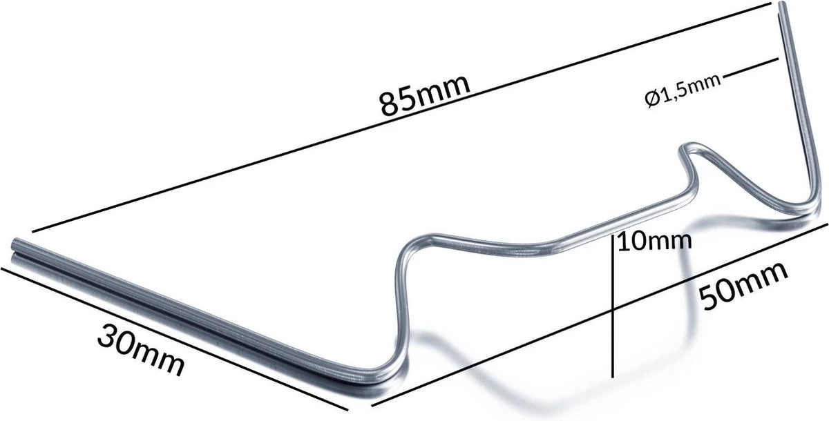 Deuba Broeikas Glasklemmen – 100 Stuks 85x30mm – RVS Zilver 4 Deuba Broeikas Glasklemmen – 100 Stuks 85x30mm – RVS Zilver - Afbeelding 3