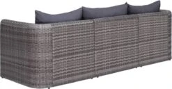 VidaXL 3-delige Loungeset Met Kussens Poly Rattan Grijs -Tuingereedschap Serie Winkel 1200x621