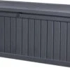 Keter Rockwood Opbergbox - 570L - 155x72,4x64,4cm - Grafiet 1 Keter Rockwood Opbergbox - 570L - 155x72,4x64,4cm - Grafiet -Tuingereedschap Serie Winkel 1200x623