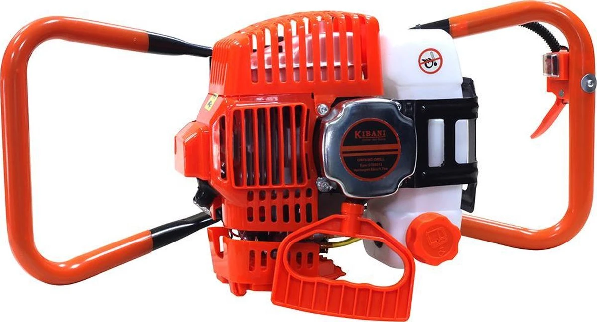 Kibani Grondboor 52cc Benzine + Grondboren Set 60 Mm + 80 Mm + 100 Mm + 150 Mm + 2 Verlengstukken - Palenboor - Grondboor Machine 6 Kibani Grondboor 52cc Benzine + Grondboren Set 60 Mm + 80 Mm + 100 Mm + 150 Mm + 2 Verlengstukken - Palenboor - Grondboor Machine - Afbeelding 4