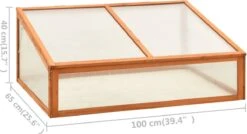 VidaXL Broeikas 100x65x40 Cm Vurenhout -Tuingereedschap Serie Winkel 1200x652 5