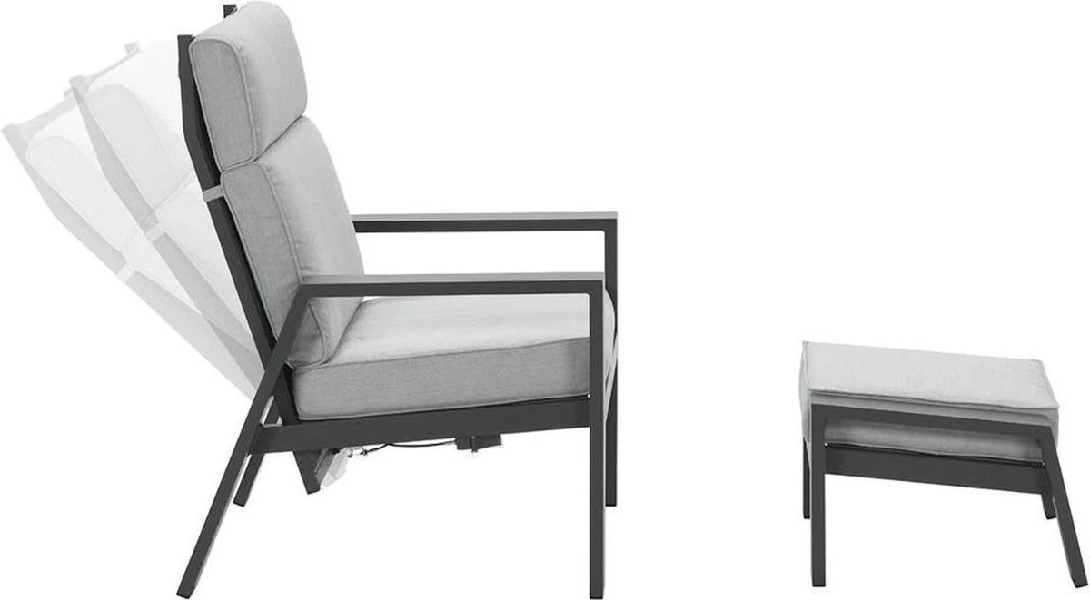 Garden Impressions Max Verstelbare Stoel + Voetenbank 5 Garden Impressions Max Verstelbare Stoel + Voetenbank - Afbeelding 3