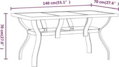 Prolenta Premium - Tuintafel 140x70x70 Cm Staal En Glas Zwart -Tuingereedschap Serie Winkel 1200x675 39