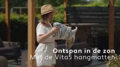 Vita5 Hangmat Met Standaard – 2 Persoons – Incl. Bekerhouder – 205kg Draaggewicht – Groen/Blauw -Tuingereedschap Serie Winkel 1200x675 43