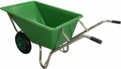 Kruiwagen Met Dubbel Luchtwiel Stal Eco Groen 160 Liter -Tuingereedschap Serie Winkel 1200x681 1