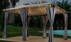 El Jardin - Partytent - 4x3 - Waterdicht Dak - Wanden - Solar - Antraciet Paviljoen -Tuingereedschap Serie Winkel 1200x718 4