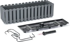 Prosperplast Fence-look Ophang Plantenbak/bloembak Kunststof 58 X 18 X 16 Cm Steengrijs Met Handige Droogtemeter Voor Binnen/buiten -Tuingereedschap Serie Winkel 1200x719 1