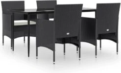 VidaXL 5-delige Tuinset Met Kussens Zwart -Tuingereedschap Serie Winkel 1200x723 6