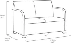 Keter Tuinbank 2-zits Rosalie Grafietkleurig -Tuingereedschap Serie Winkel 1200x728