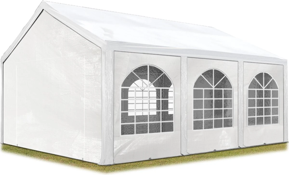 Hoogwaardige Partytent 3x6 M Van 240 G/m² PE Zeil Tuintent Feesttent Waterdicht In Wit 3 Hoogwaardige Partytent 3x6 M Van 240 G/m² PE Zeil Tuintent Feesttent Waterdicht In Wit