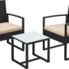 Hoppa! Tuinmeubelset. Set Van 3. Gemaakt Van Polyrattan. Voor Buiten. Terras. Balkon. Tuin. Eenvoudige Montage. Bijzettafel En 2 Stoelen. Zwart-beige -Tuingereedschap Serie Winkel 1200x731 1