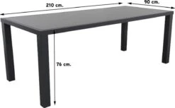Alma Tuintafel Antraciet - 210 X 90 Cm. -Tuingereedschap Serie Winkel 1200x743 1