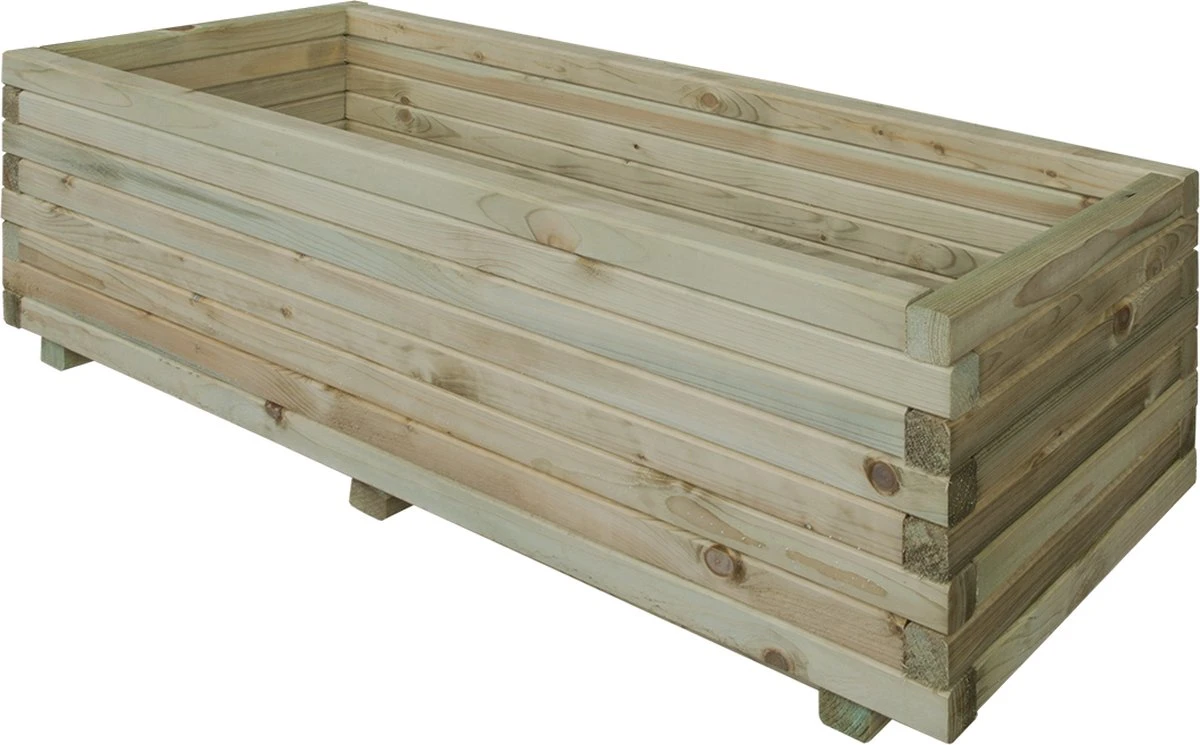 Intergard Houten Bloembakken Plantenbakken Rechthoek 80x40x35cm 6 Intergard Houten Bloembakken Plantenbakken Rechthoek 80x40x35cm - Afbeelding 4