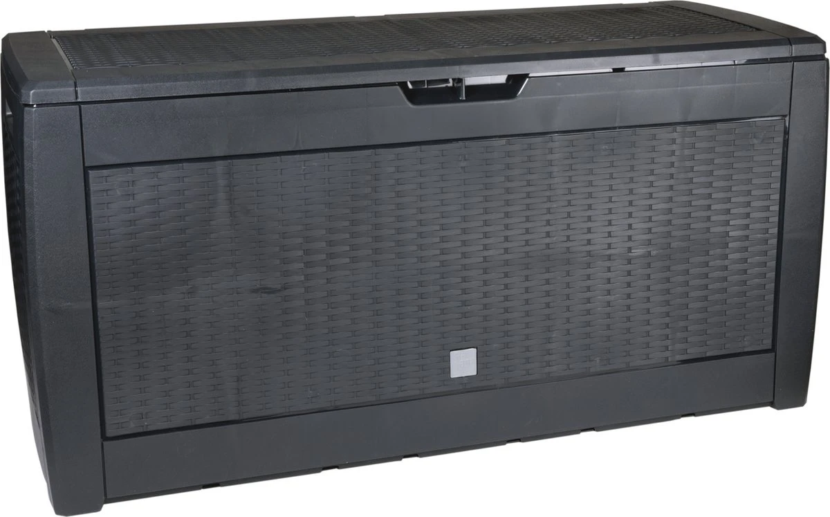 Opbergbox 310L UV-Bestendig Weerbestendig Wielen Tuinbox Rotan-look Antraciet 3 Opbergbox 310L UV-Bestendig Weerbestendig Wielen Tuinbox Rotan-look Antraciet