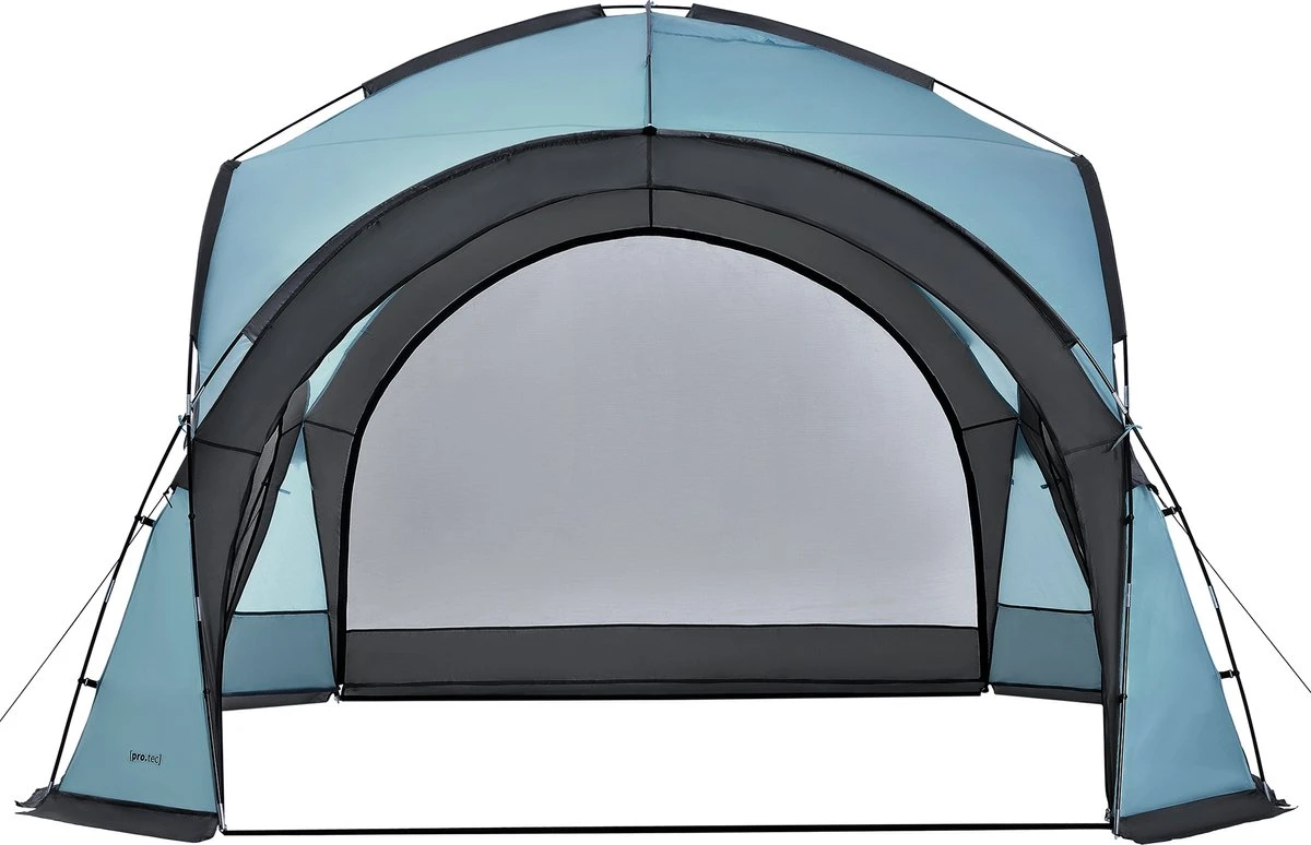 Pro-Tec Paviljoen Grästorp Met LED-verlichting 345x345x247 Cm Lichtblauw 4 Pro-Tec Paviljoen Grästorp Met LED-verlichting 345x345x247 Cm Lichtblauw - Afbeelding 2