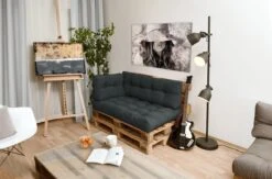 Beautissu Style – Palletkussen Set – 1x Zitkussen 120x80 Cm & 1x Rugkussen 120x40 Cm – Graphiet Grijs -Tuingereedschap Serie Winkel 1200x793 6