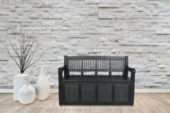 Merkloos Opbergbank Van Kunststof | 130 X 60 Cm | Antraciet -Tuingereedschap Serie Winkel 1200x799 218