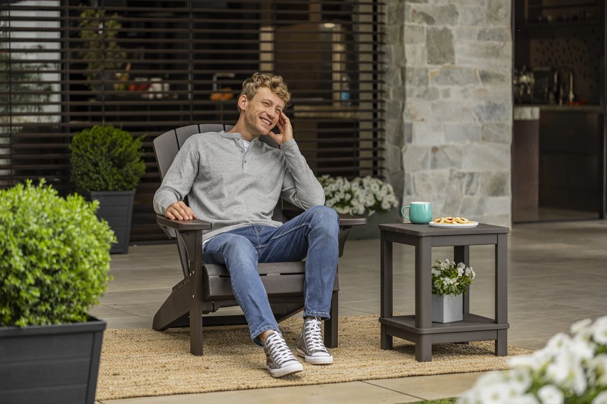 Keter Troy Adirondack Tuinstoel - 81x80x96,5cm - Grafiet 10 Keter Troy Adirondack Tuinstoel - 81x80x96,5cm - Grafiet - Afbeelding 8