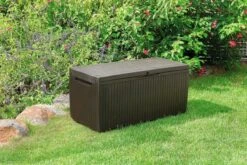Opbergbox Tuin - Kussenbox Waterdicht - Bruin - Zitbox Kussenbox Voor Buiten - Voor Tuinmeubelen - Tuinkussens - Opberg Tuin - Kussenboxen - XL - Groot - 305 Liter -Tuingereedschap Serie Winkel 1200x800 410