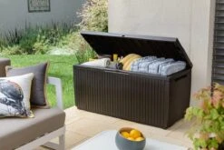Opbergbox Tuin - Kussenbox Waterdicht - Bruin - Zitbox Kussenbox Voor Buiten - Voor Tuinmeubelen - Tuinkussens - Opberg Tuin - Kussenboxen - XL - Groot - 305 Liter -Tuingereedschap Serie Winkel 1200x800 413
