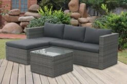 MaxxGarden Loungeset – Rattan Hoekset - 4 Persoons - Incl. Salontafel - Grijs -Tuingereedschap Serie Winkel 1200x800 531