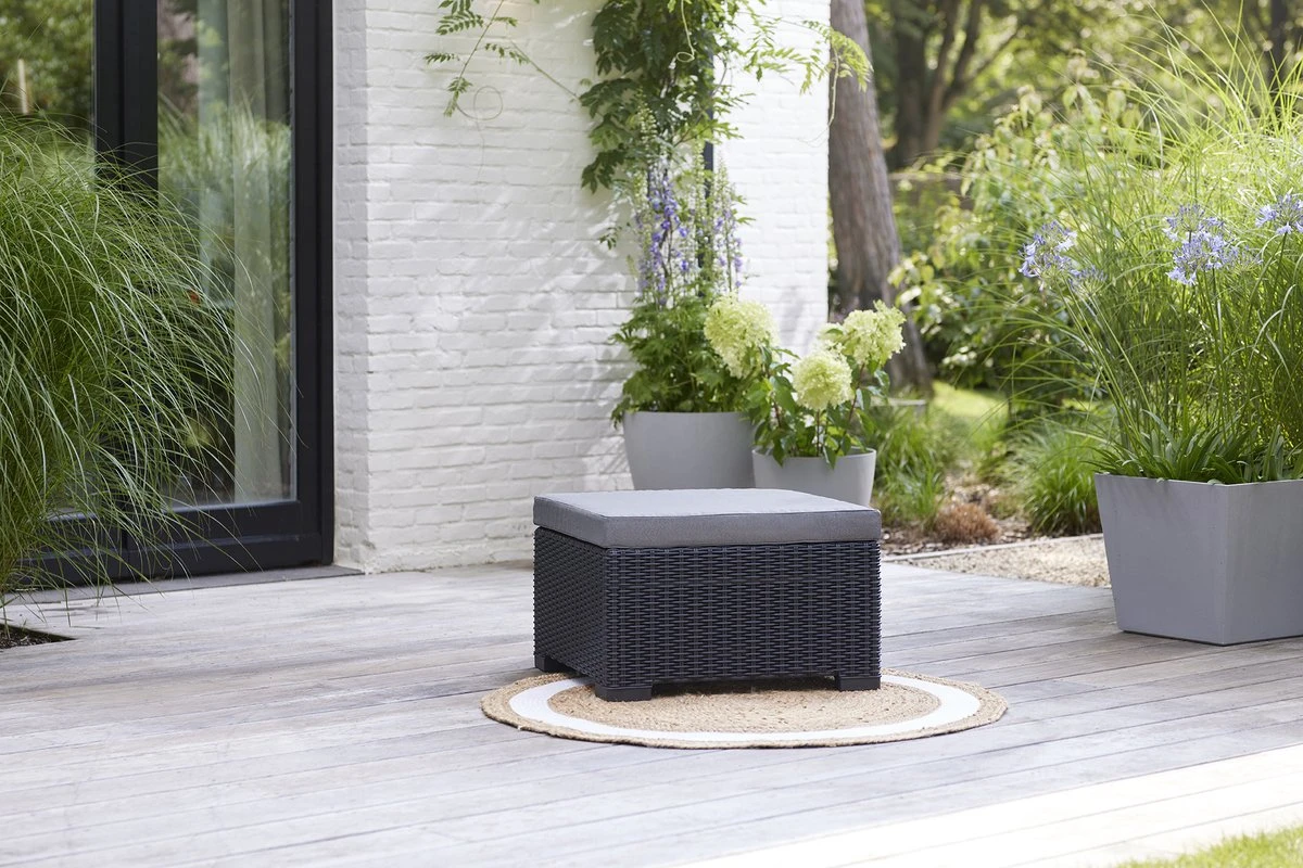 Allibert California Chaise Longue Loungeset - 3 A 4 Personen - Grafiet 13 Allibert California Chaise Longue Loungeset - 3 A 4 Personen - Grafiet - Afbeelding 11