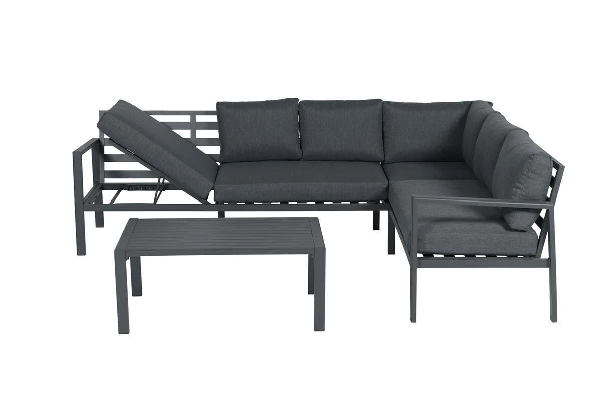 Garden Impressions Lexinton Loungeset - Verstelbaar - Aluminium - Zwart 8 Garden Impressions Lexinton Loungeset - Verstelbaar - Aluminium - Zwart - Afbeelding 6